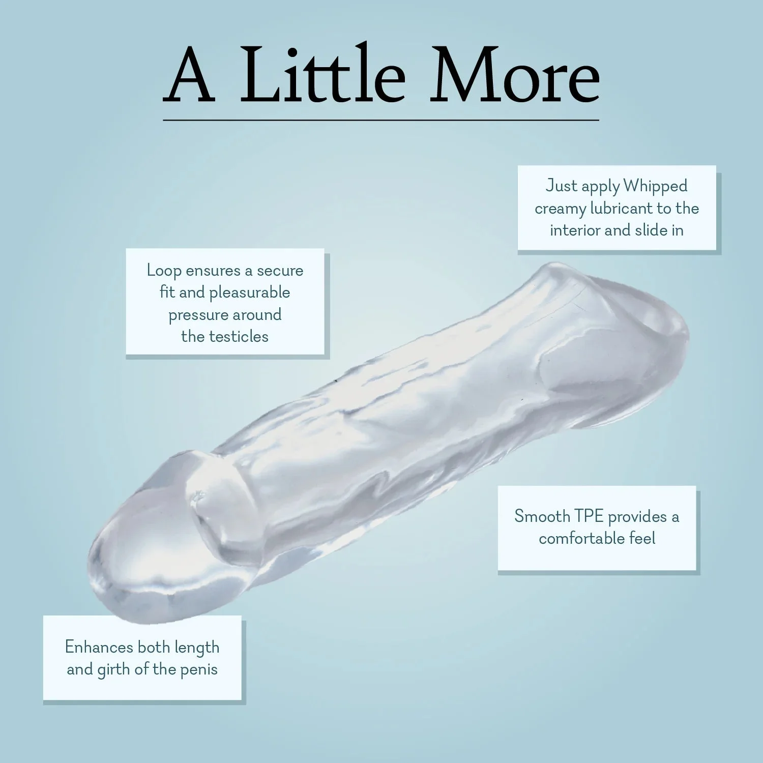 A Little More Real Feel Silicone Extender Sheath — view 3