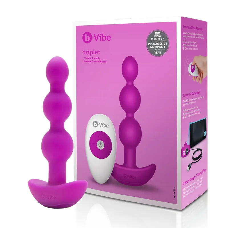 b-Vibe Triplet Anal Beads by b-Vibe - Buy premium b-Vibe intimate products online at BestSexToys.online