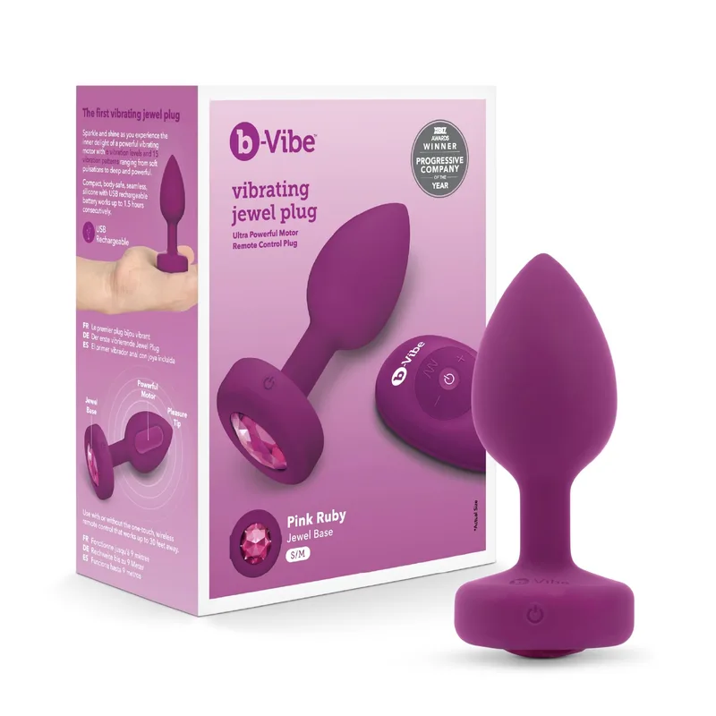 b-Vibe Vibrating Jewel Plug M/L by b-Vibe - Buy premium b-Vibe intimate products online at BestSexToys.online