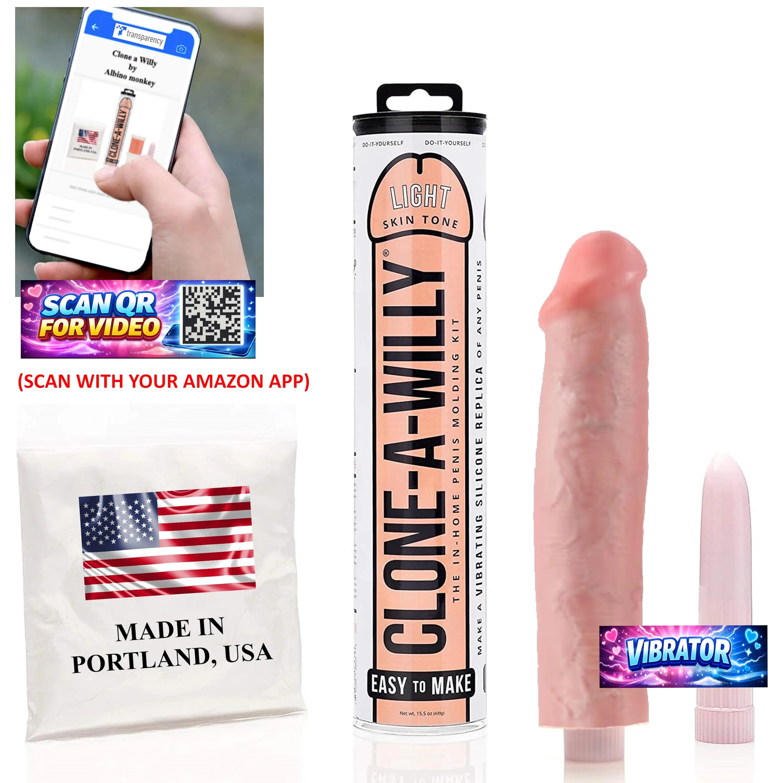 Clone-A-Willy Light Skin Tone Kit — view 3