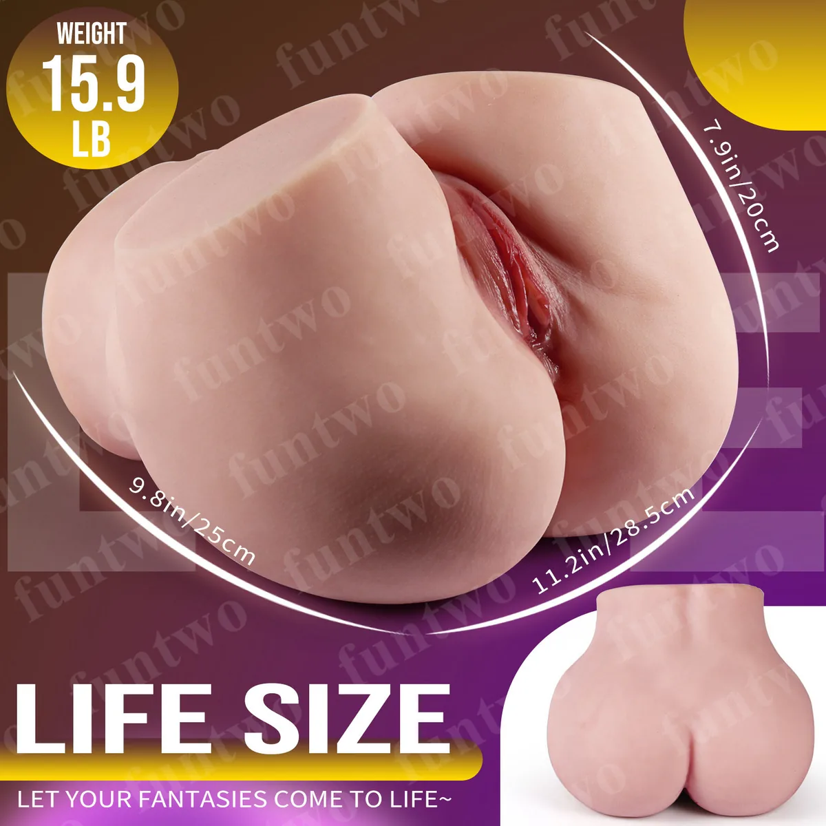 Curvy Bubble-Butt TPE Torso Sex Doll — view 2