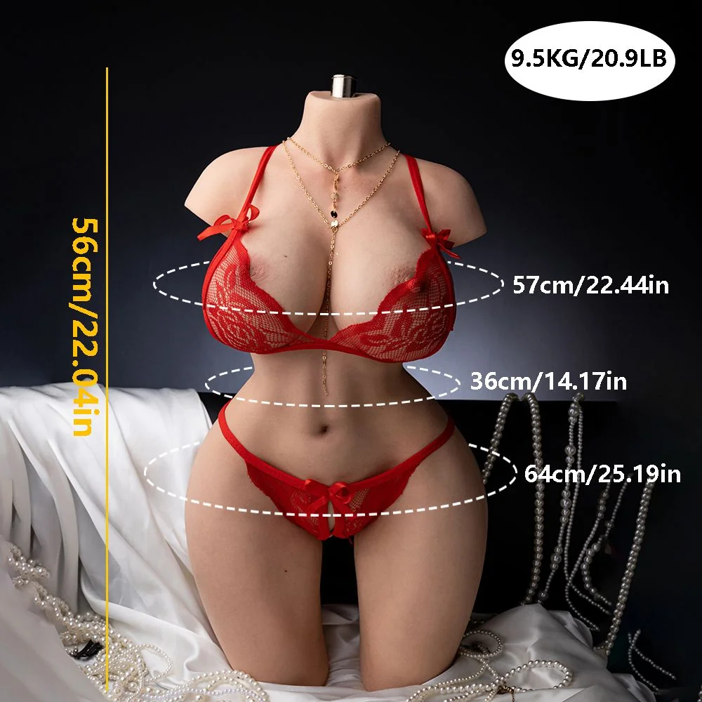 Curvy Half-Body Silicone Sex Doll Torso (JD-6) — view 2