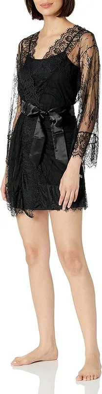 Dreamgirl Sheer Lace Kimono by Dreamgirl - Premium intimate product available at BestSexToys.online