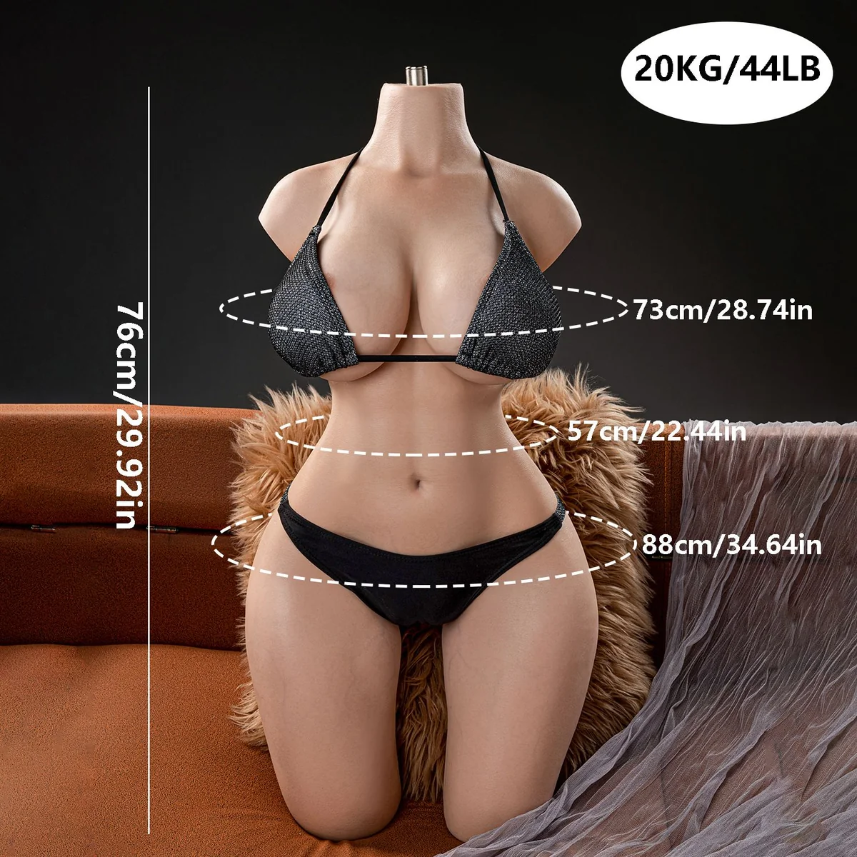 Full-Curve Silicone Sex Doll Torso — Fair (JD-7) by LuxSilicone - Buy premium LuxSilicone intimate products online at Best Sex Toys Online