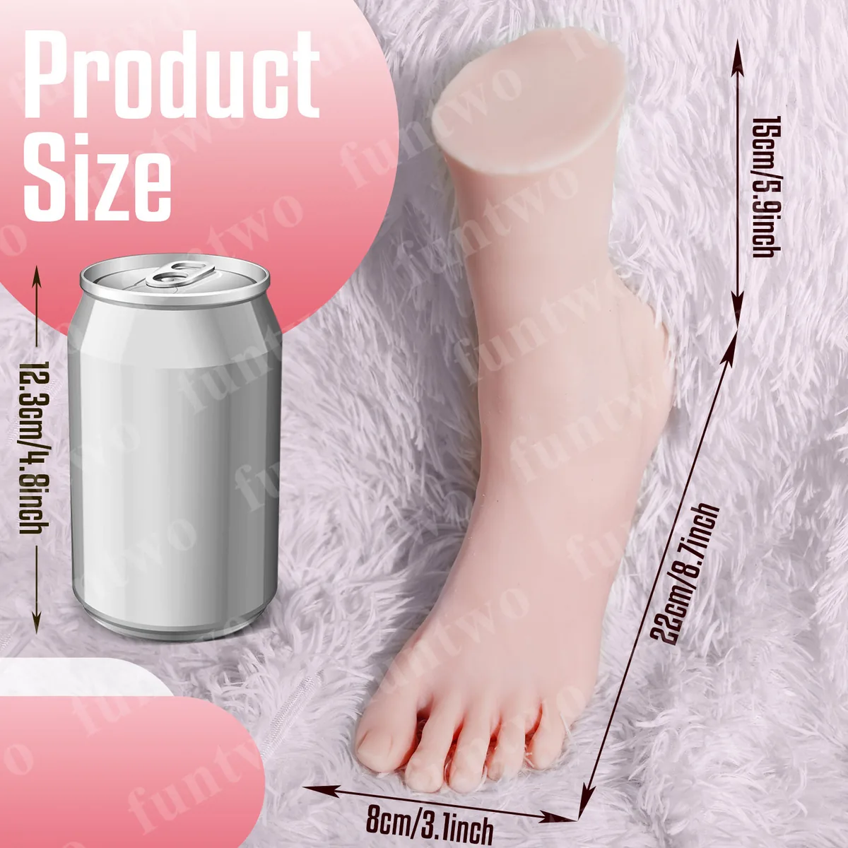 Pussyfoot - Single-Foot TPE Vajankle Foot Masturbator — view 3