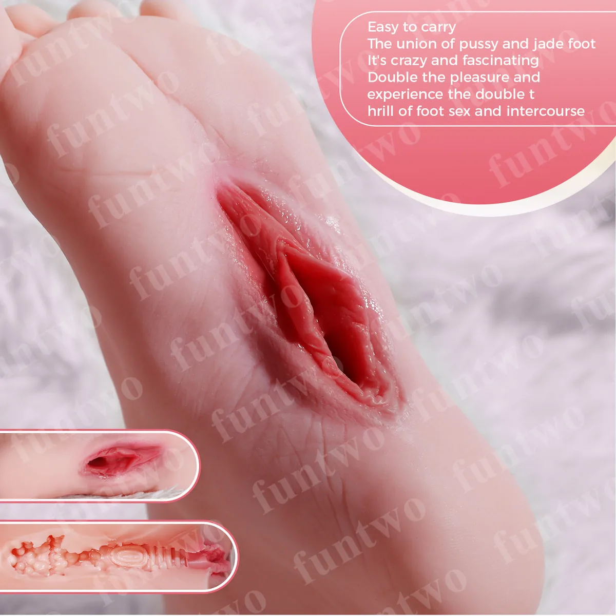 Pussyfoot - Single-Foot TPE Vajankle Foot Masturbator — view 5