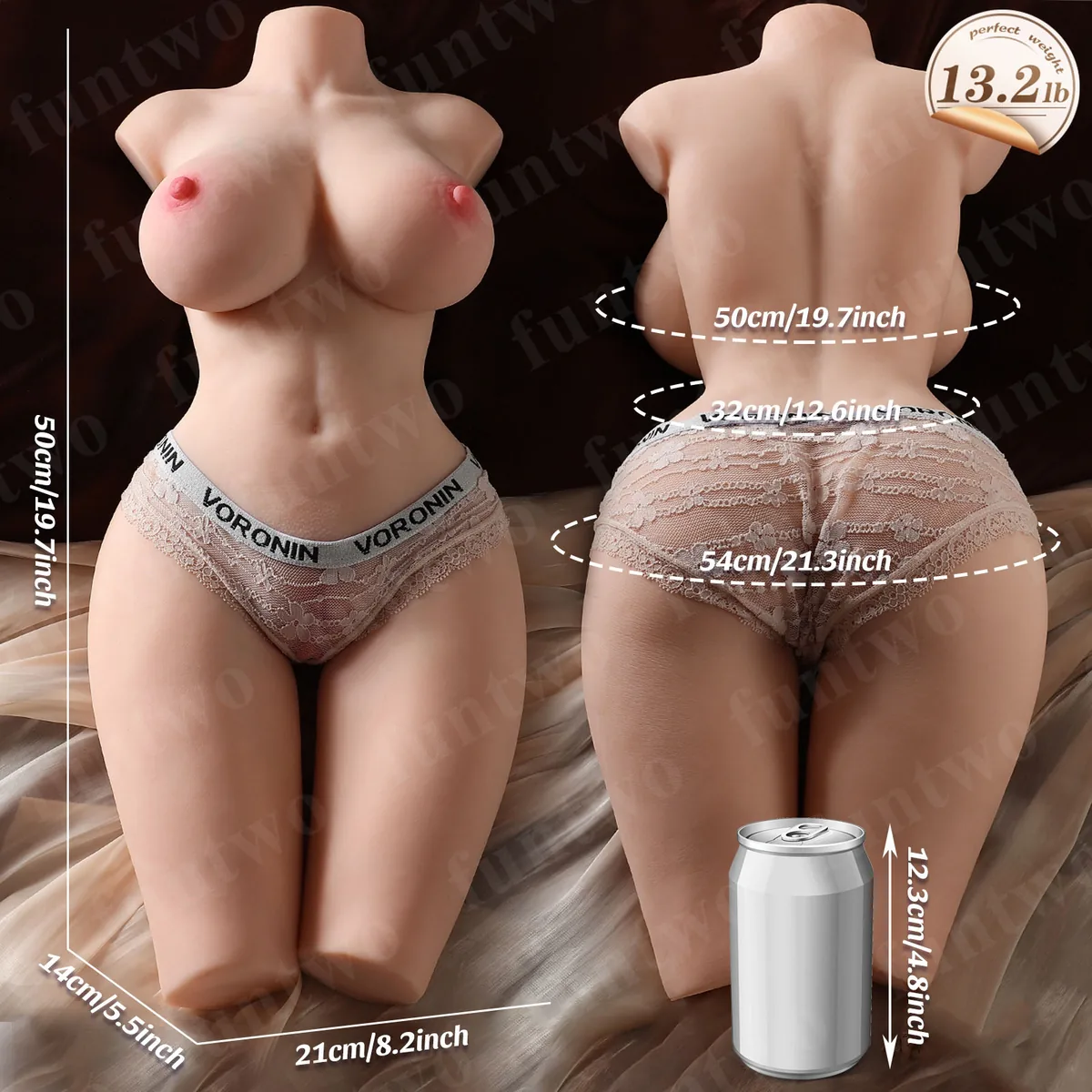 Slim Realistic TPE Half-Body Torso Sex Doll by LushForm - Buy premium LushForm intimate products online at Best Sex Toys Online