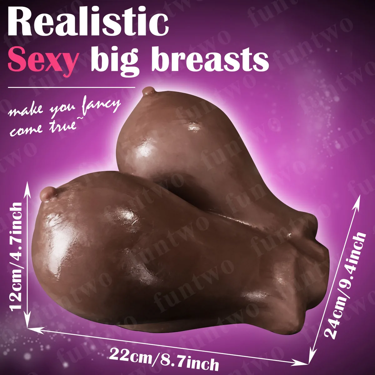 Tender-Breast TPE Masturbator — Deep Brown — view 2