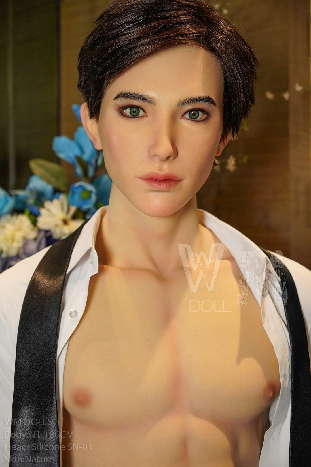 WM Doll Male 186cm TPE Sex Doll with Articulated Skeleton by WM Doll - alternate angle view 3